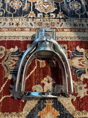 ROK Presso Manuel Espresso Coffee Press Maker Silver-Press Only Tested